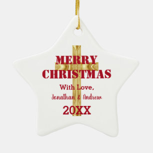 HAMbyWG - Star with Cross Shaped Photo Ornament