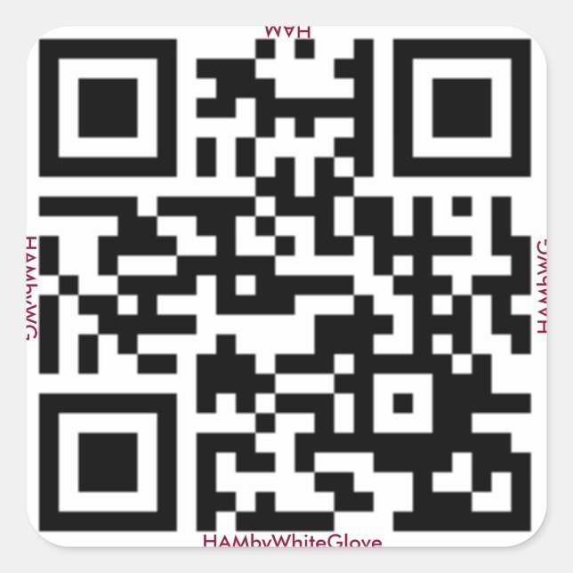 HAMbyWG - Stickers - QR Code w/Names B/W (Front)