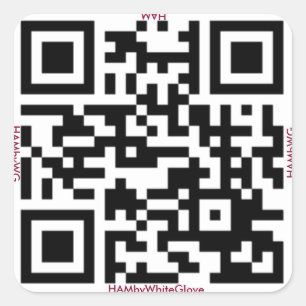 HAMbyWG - Stickers - QR Code w/Names B/W