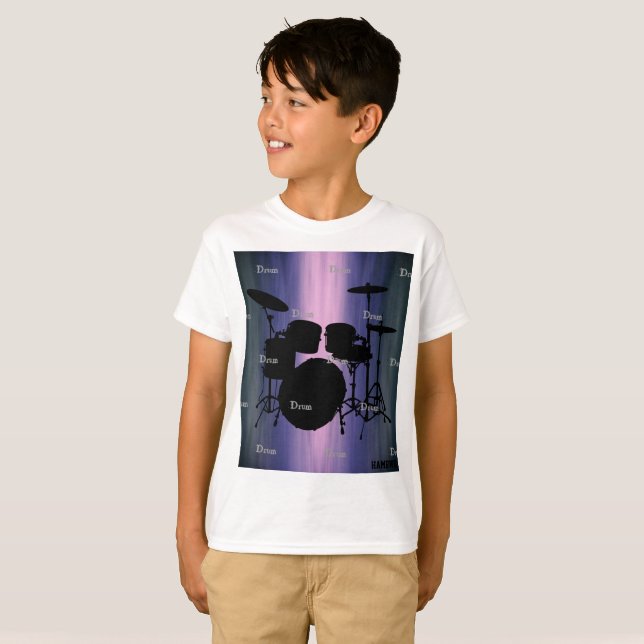 HAMbyWG -  T Shirt -  Blue -  Drums (Front Full)