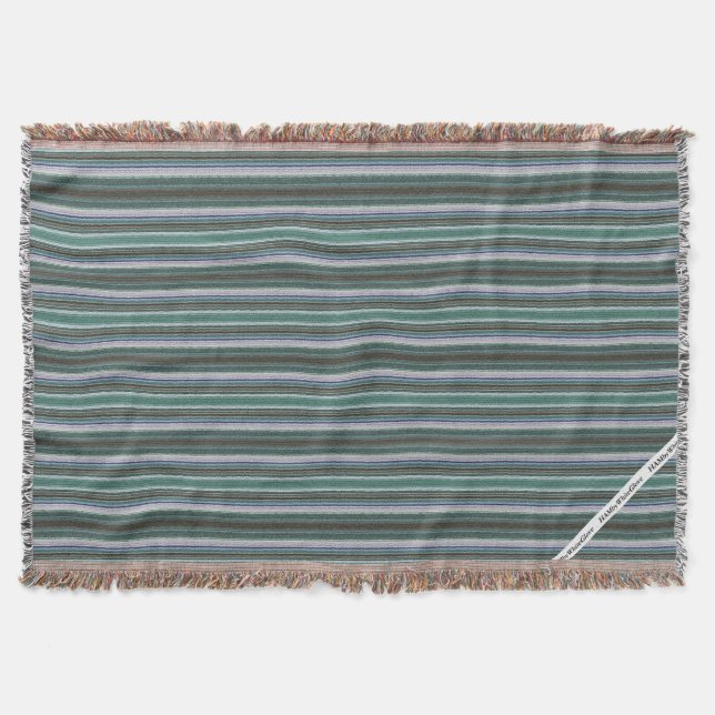 HAMbyWG - Throw Blanket - Aqua Faux Needlepoint (Front)