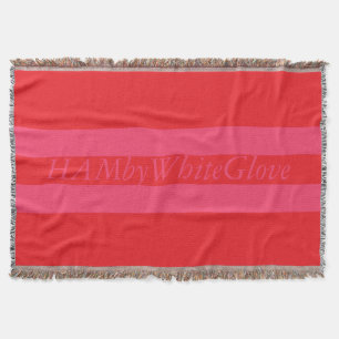 HAMbyWG - Throw Blanket Bright Red &  Pink Logo