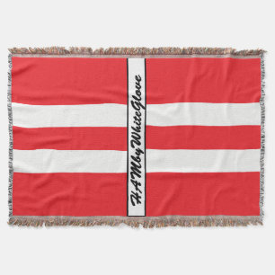 HAMbyWG - Throw Blanket Bright Red & White Logo