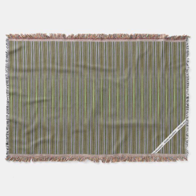 HAMbyWG - Throw Blanket - Green Bough Pattern (Front)