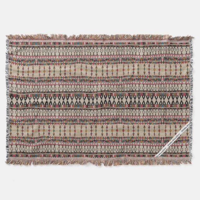 HAMbyWG - Throw Blanket Moroccan Style Pattern (Front)