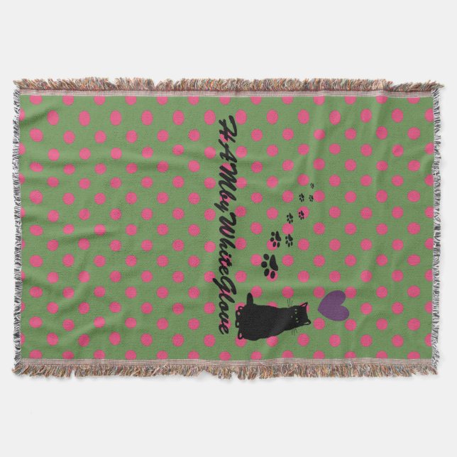 HAMbyWG - Throw Blanket - Pink/Jade Polka (Front)