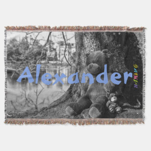 HAMbyWG - Throw Blanket - Teddy Bears w your name