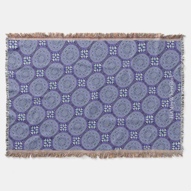 HAMbyWG - Throw Blanket - Violet Mandalas (Front)