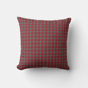 HAMbyWG - Throw Pillow 16" - Red Grey Creme 3