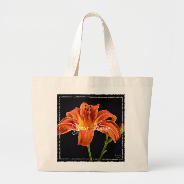 HAMbyWG Tiger Lily Large Tote Bag (Front)