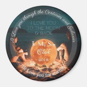 HAMbyWG - To the Moon and Back Magnet with text