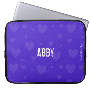 HAMbyWG - Two Toned Hearts in any colour backgroun Laptop Sleeve