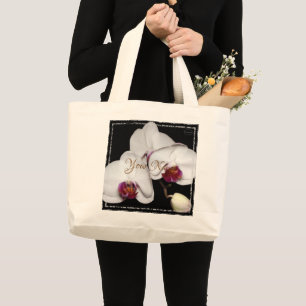 HAMbyWG - White Orchids Large Tote Bag