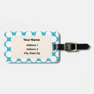 HAMbyWG White Polka Dot Luggage or Bag Tag