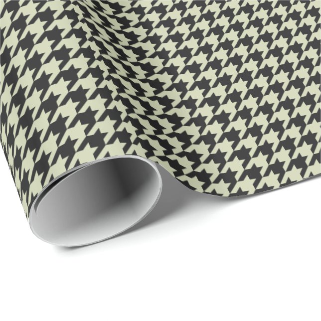 HAMbyWG Wrapping Paper - Black/Beige Houndstooth (Roll Corner)