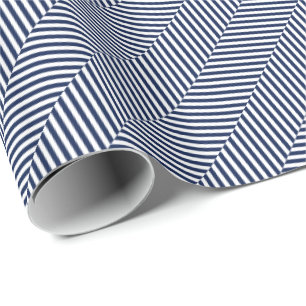 HAMbyWG Wrapping Paper - Navy/White Stripe Pattern