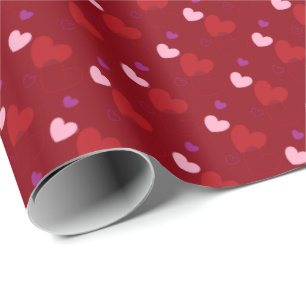 HAMbyWG Wrapping Paper - Pink Red Purple Hearts