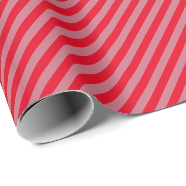 HAMbyWG Wrapping Paper - Two Tone Brite Red Stripe (Roll Corner)