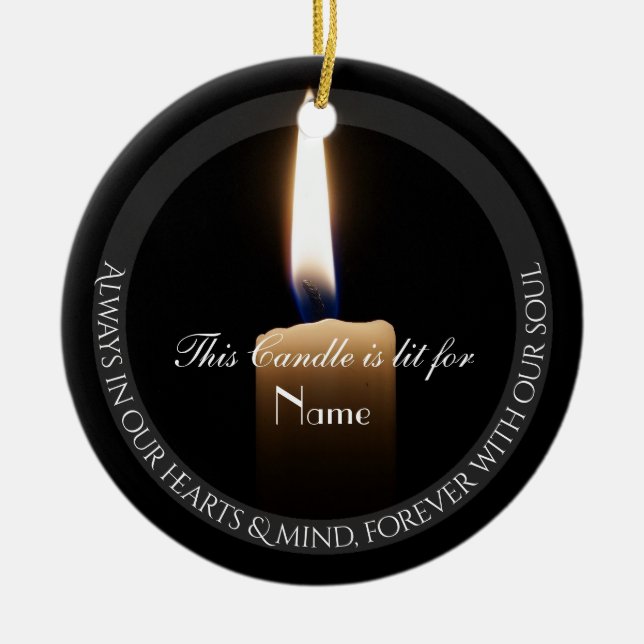 HAMbyWhiteGlove Candle Tribute Ornament (Front)