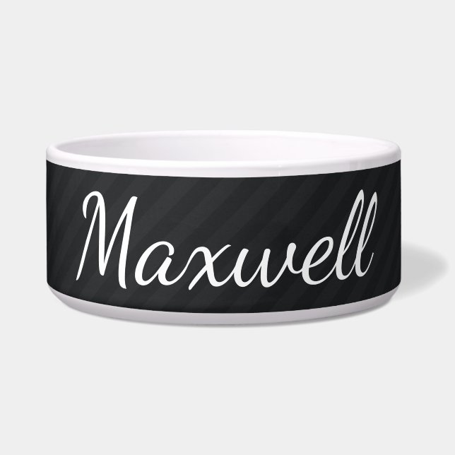 HAMbyWhiteGlove - Dog food Bowl - Black/Black (Front)