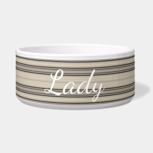 HAMbyWhiteGlove - Dog food Bowl - Black & Creme
