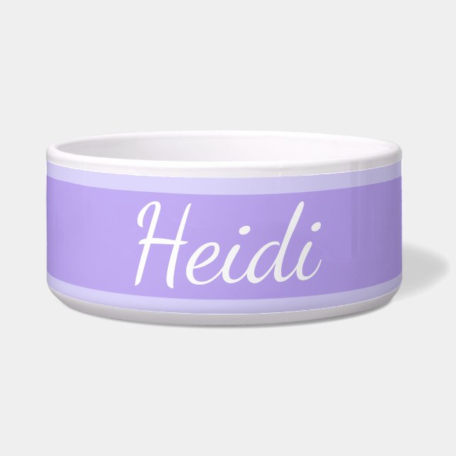 HAMbyWhiteGlove - Dog Food Bowl - Light Purple (Front)