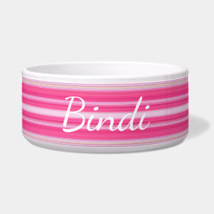 HAMbyWhiteGlove - Dog food Bowl  - Pink