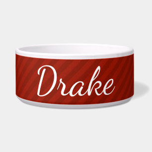 HAMbyWhiteGlove - Dog food Bowl - Red/Red