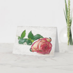 HAMbyWhiteGlove - Greeting Card - Single Rose
