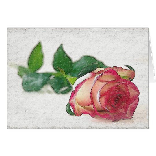 HAMbyWhiteGlove - Greeting Card - Single Rose