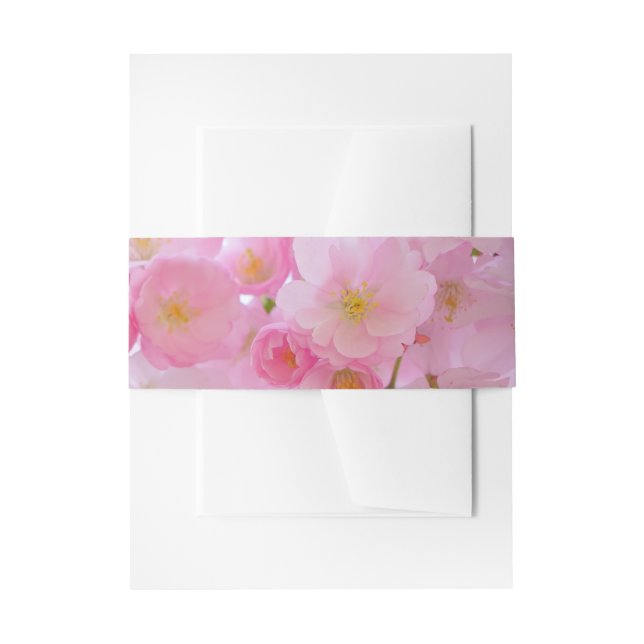 HAMbyWhiteGlove Invitation Band - Japanese Cherry Invitation Belly Band (Front Example)
