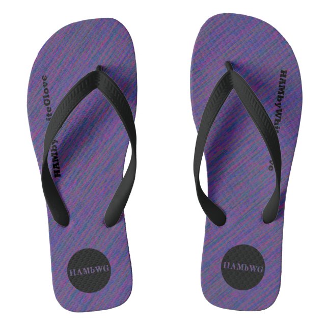 HAMbyWhiteGlove - Mens Flip-Flops - Purple Mix Flip Flops (Footbed)
