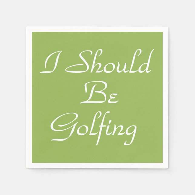 HAMbyWhiteGlove - Paper Napkin - Golfing (Front)