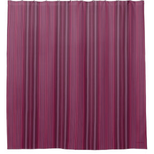 HAMbyWhiteGlove Shower Curtain - Ruby Stripe