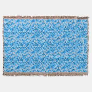 HAMbyWhiteGlove - Throw Blanket - Blue Camouflage