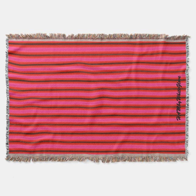 HAMbyWhiteGlove - Throw Blankets - Bright Red Pink (Front)
