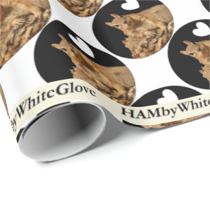 HAMbyWhiteGlove Wrapping Paper - Squirrel B/W Logo