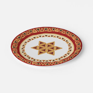 Hamentashen Star of David Paper Plate