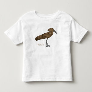 Hamerkop bird cartoon illustration toddler T-Shirt