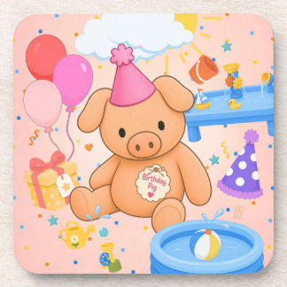 Hamhock's Pink Splashtastic! Storybook Coaster