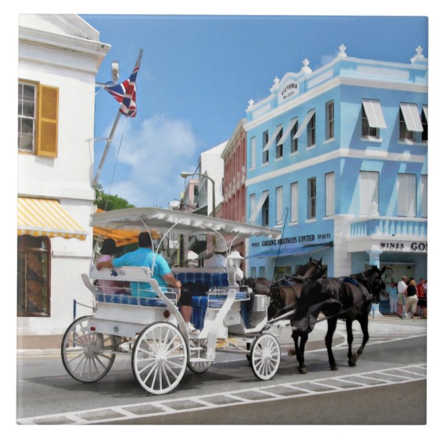 Hamilton Bermuda Carriage Ride Tile (Front)