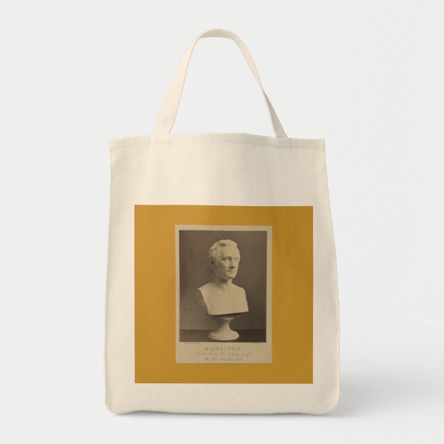 Hamilton bust grocery tote bag (Front)