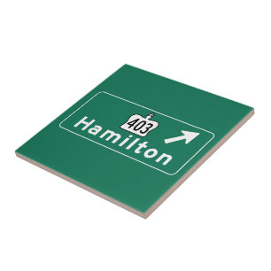 Hamilton, Canada Road Sign Tile