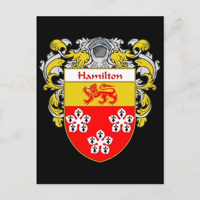 Hamilton Coat of Arms (Mantled) Postcard (Front)