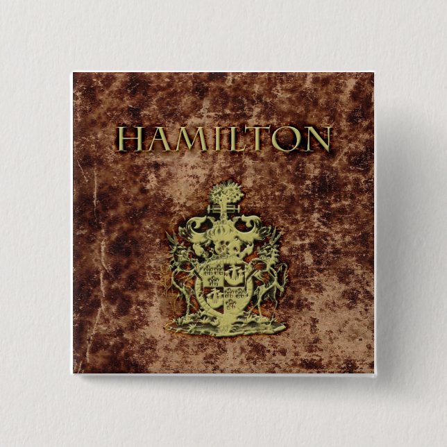 Hamilton Crest 15 Cm Square Badge (Front)
