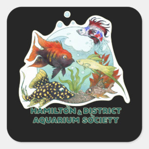 Hamilton & District Aquarium Society Square Sticker