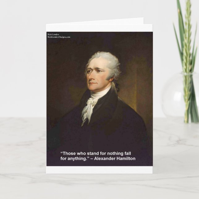 Hamilton Fall For Anything Quote Gift Card (Front)
