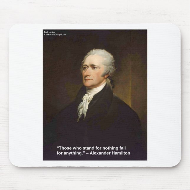 Hamilton Fall For Anything Quote Gift Mouse Mat (Front)