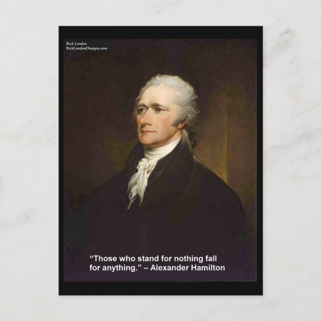 Hamilton Fall For Anything Quote Gift Postcard (Front)