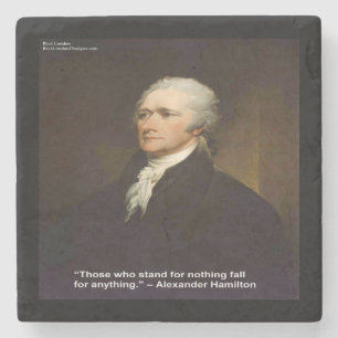 Hamilton "Fall For Anything" Quote Marble Coaster